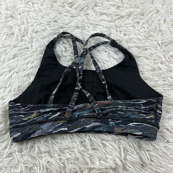 Lululemon Energy Bra (Nulux) Mini Sweatr Multi Black - Picture 3 of 4